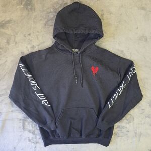 Riot Society Hoodie Size Medium Black Broken Heart